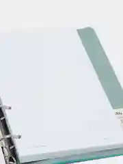 Тетрадь на кольцах А5 (180х220 мм), 120 л., под фактурную кожу, BRAUBERG А5 "Joy", бирюзовый/серо-голубой, 129993
