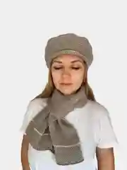 Комплект (кепи, шарф) / Кепи для женщин / Вязанное кепи с шарфом / Фуражка для женщин