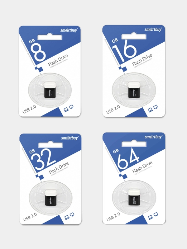 Флеш накопитель USB SmartBuy Lara2.0, 8 Gb / 16 Gb / 32 Gb / 64 Gb