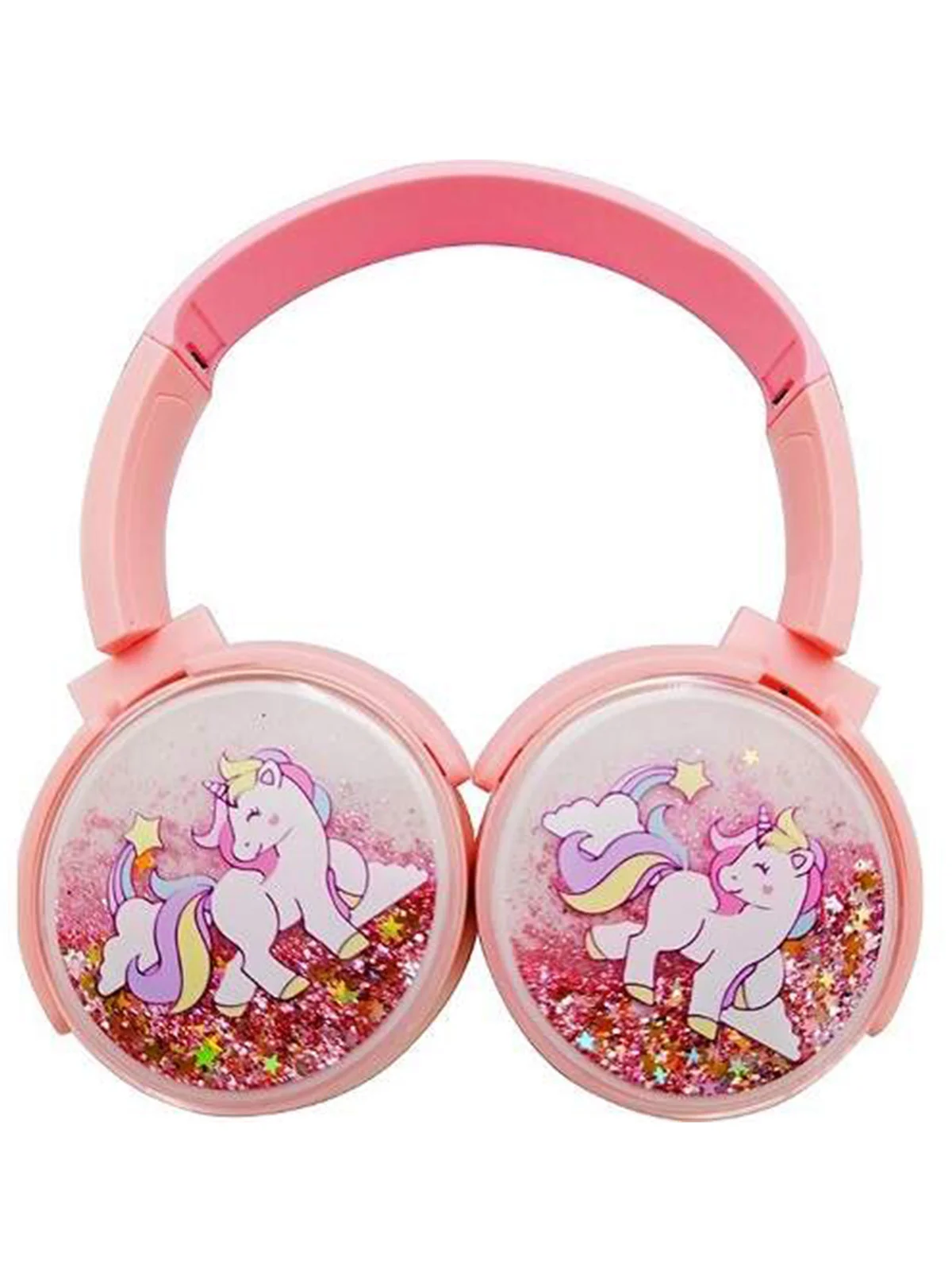 Розовый беспроводные накладные наушники BT002 Дамбо/ Сезам/ Hello kitty/ фaламинго/ единорог