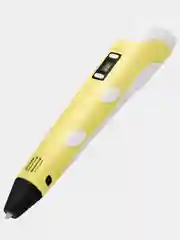 Желтый 3d, 3Д ручка Spider Pen LITE с ЖК дисплеем + трафарет в подарок (3 D/3 Д ручка)