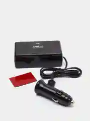 Разветвитель  прикуривателя 2х, 2 USB, со шнуром