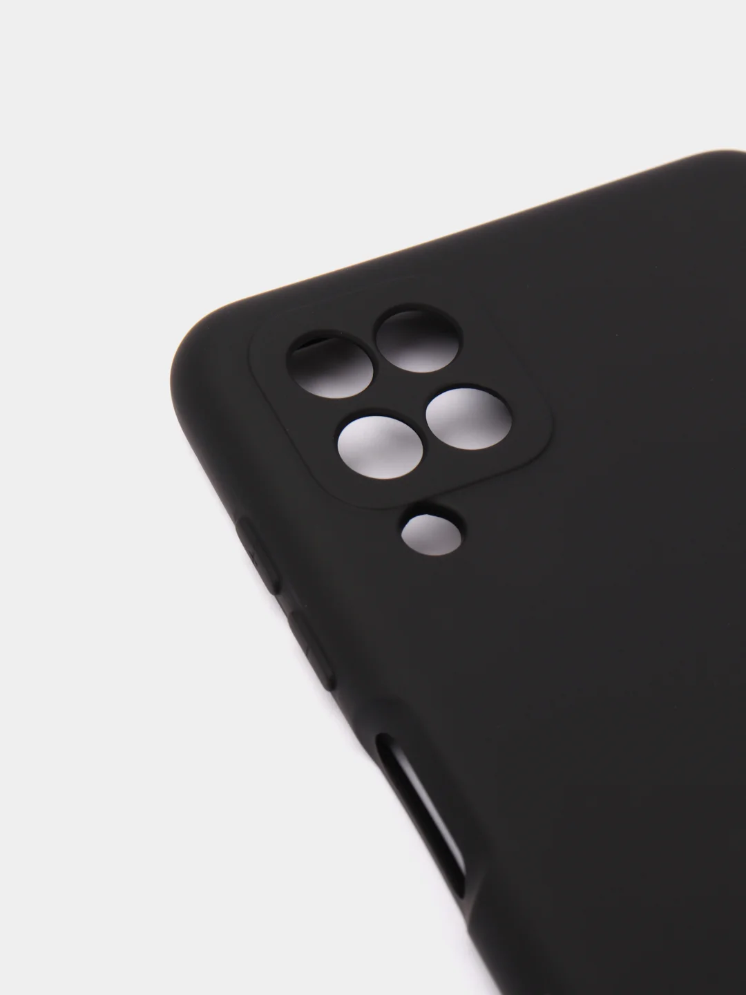 Черный чехол Samsung Galaxy A12 / M12, Галакси А12, силиконовый Silicone Cover с закрытым низом