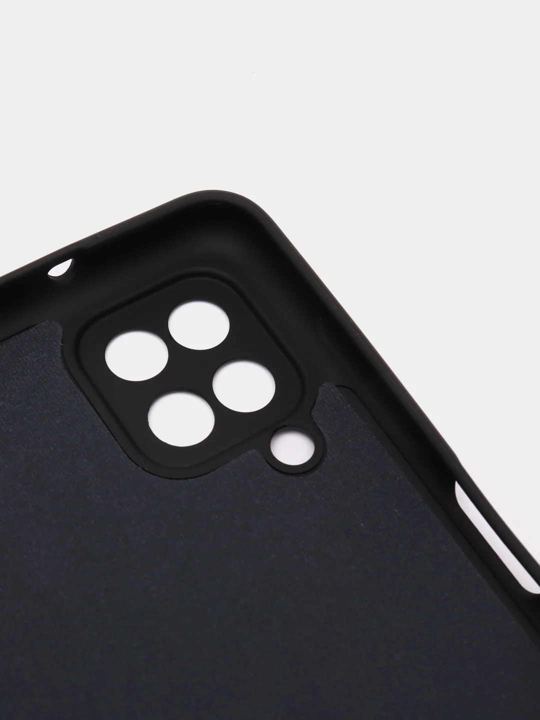 Черный чехол Samsung Galaxy A12 / M12, Галакси А12, силиконовый Silicone Cover с закрытым низом
