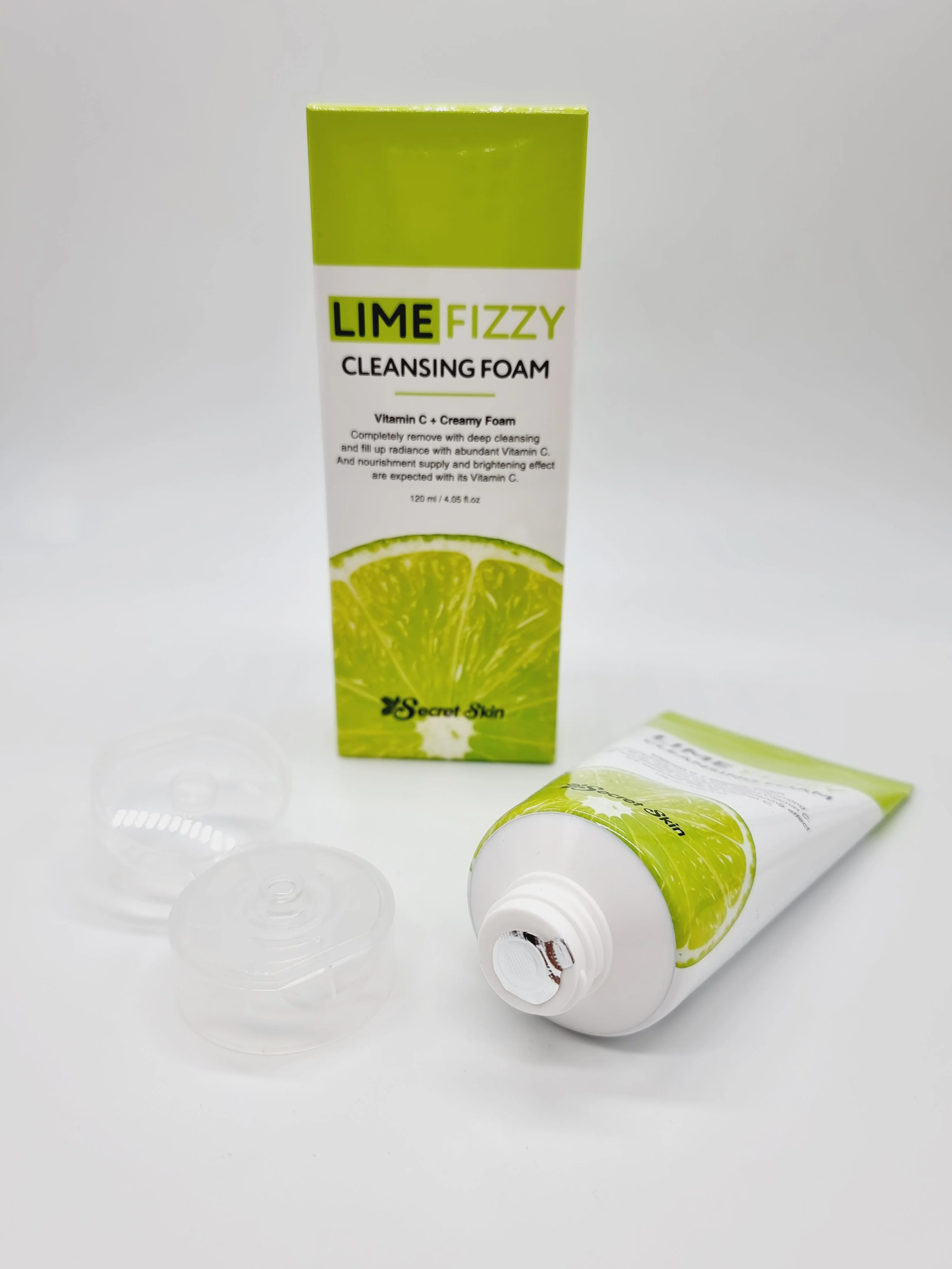 Пенка для умывания с экстрактом лайма Secret Skin Lime Fizzy Cleansing Foam, 120мл