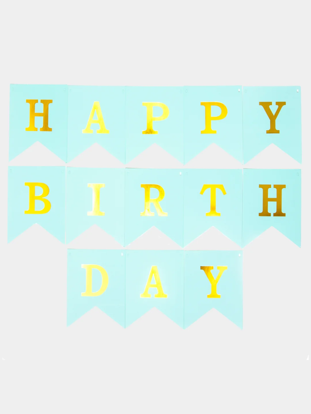 Голубой гирлянда "HAPPY BIRTDAY" на День Рождения/Флажки на ленте