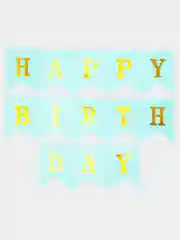Голубой гирлянда "HAPPY BIRTDAY" на День Рождения/Флажки на ленте