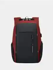 Красный рюкзак мужской, для ноутбука, с USB, водонепроницаемый