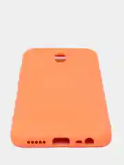 Оранжевый чехол Xiaomi Redmi 8A, Редми 8А, силиконовый цветной матовый с подкладом из микрофибры