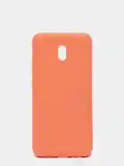 Оранжевый чехол Xiaomi Redmi 8A, Редми 8А, силиконовый цветной матовый с подкладом из микрофибры