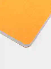 Тетрадь A5 48л, сшивка, клетка, кожзам под рогожку, желтый, BRAUBERG BRIGHT, 403845