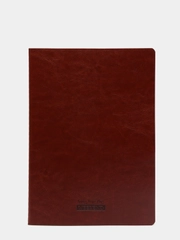 Тетрадь B5 (179х250мм) 60 л, линия, экокожа, бордовый, BRAUBERG VIVA, 403904