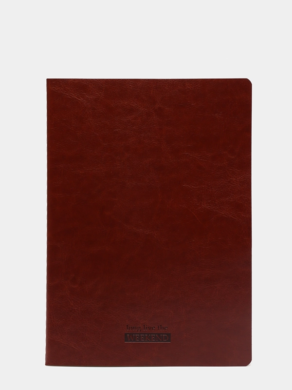 Тетрадь B5 (179х250мм) 60 л, линия, экокожа, бордовый, BRAUBERG VIVA, 403904