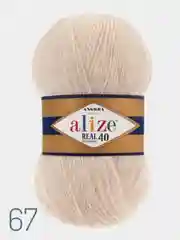 Бежевый пряжа Alize Real 40, 40%шерсть, 60%акрил, 100г/480м