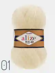 Бирюзовый пряжа Alize Real 40, 40%шерсть, 60%акрил, 100г/480м