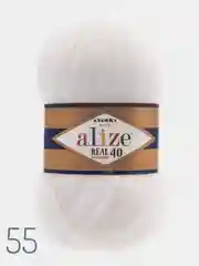Бежевый пряжа Alize Real 40, 40%шерсть, 60%акрил, 100г/480м