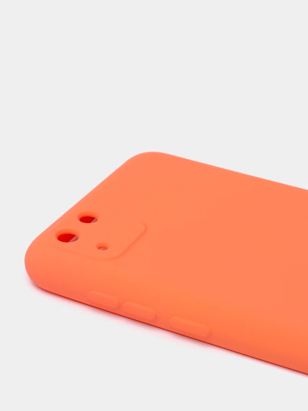 Оранжевый чехол Huawei Y5p, Honor 9S, Хонор 9С силиконовый матовый цветной с подкладом из микрофибры