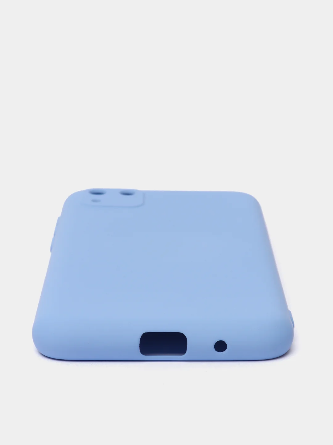 Небесно-голубой чехол Huawei Y5p, Honor 9S, Хонор 9С силиконовый матовый цветной с подкладом из микрофибры