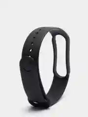 Силиконовый ремешок для Xiaomi Mi Band 2/Band 3/Band 4/Band 5/Band 8, чёрный