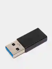 Угольный otg Адаптер переходник с USB Type - C (выход) на USB 2.0 или 3.0 (вход) / отг