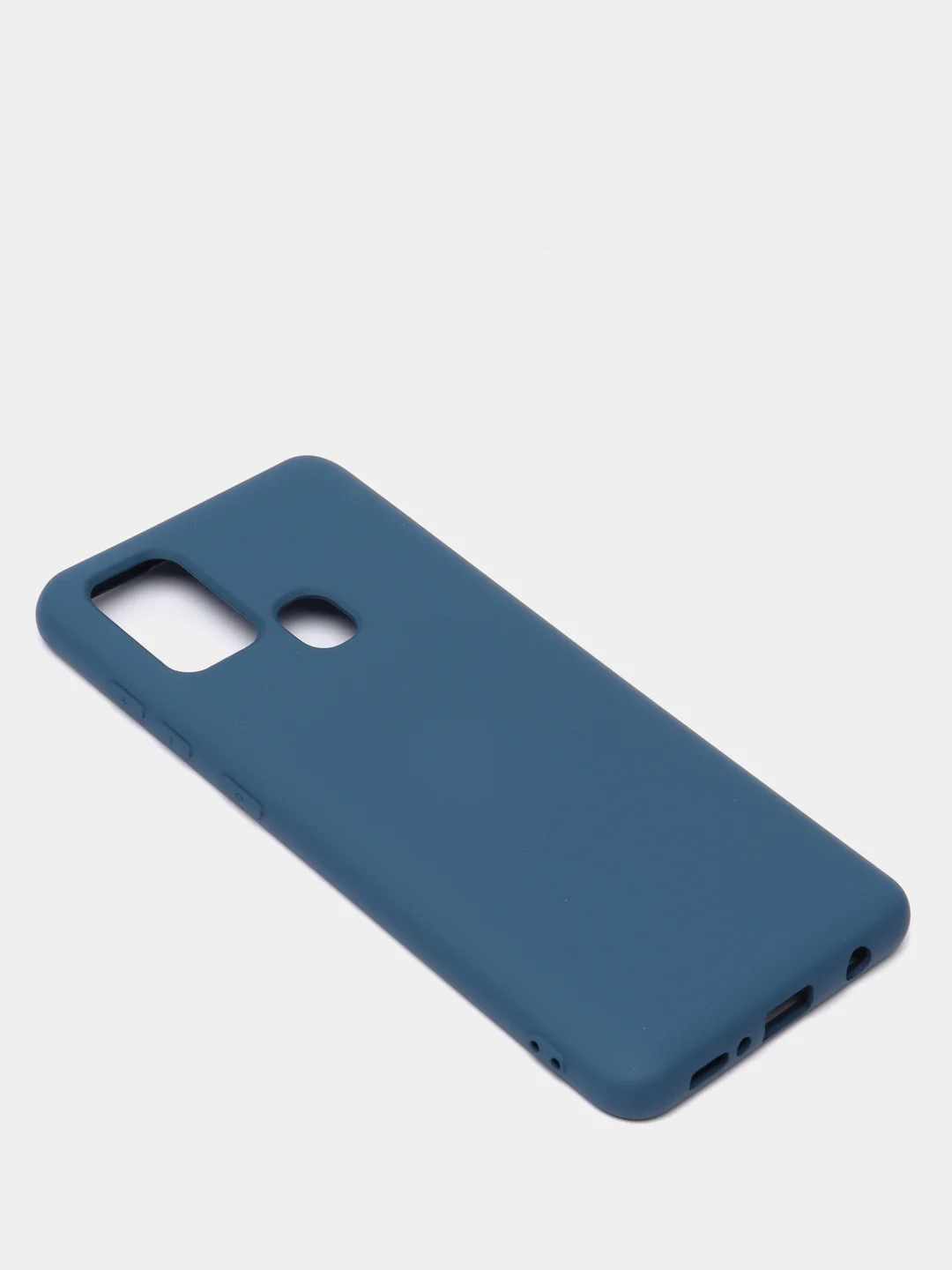 Темно-синий чехол Samsung Galaxy A21s, Самунг Галакси А21с силиконовый Silicone Cover с закрытым низом