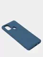 Темно-синий чехол Samsung Galaxy A21s, Самунг Галакси А21с силиконовый Silicone Cover с закрытым низом