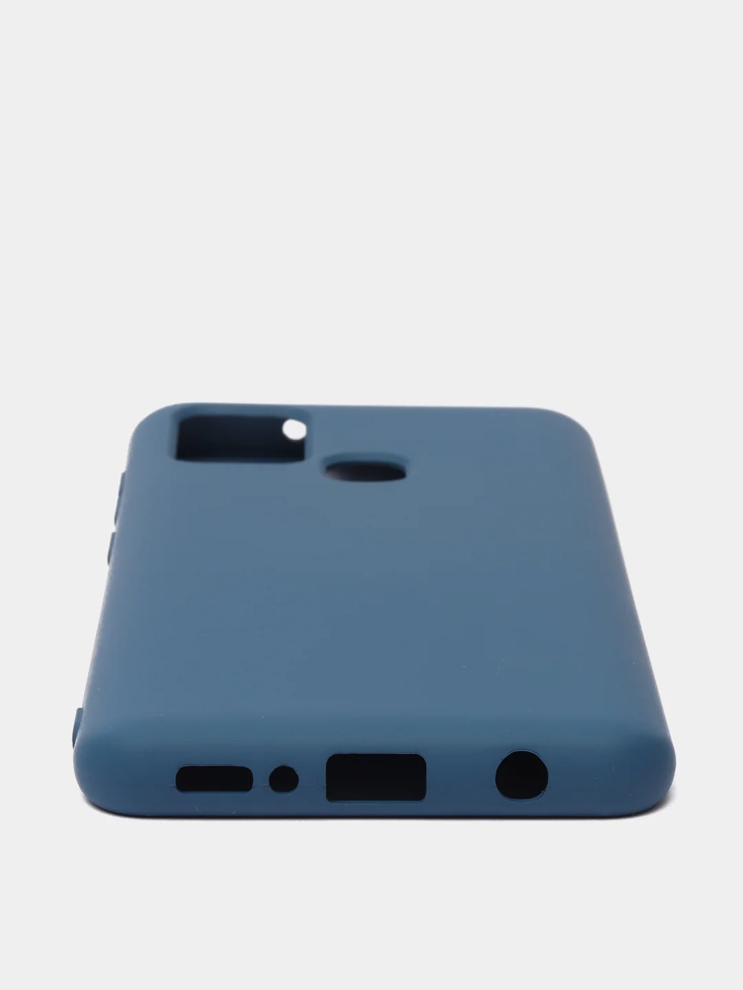 Темно-синий чехол Samsung Galaxy A21s, Самунг Галакси А21с силиконовый Silicone Cover с закрытым низом