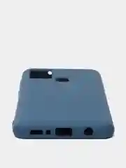 Темно-синий чехол Samsung Galaxy A21s, Самунг Галакси А21с силиконовый Silicone Cover с закрытым низом