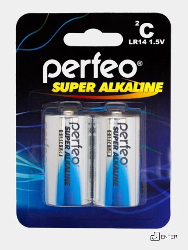 Батарейка Perfeo Super Alkaline LR14 / C алкалиновые 2шт в блистере