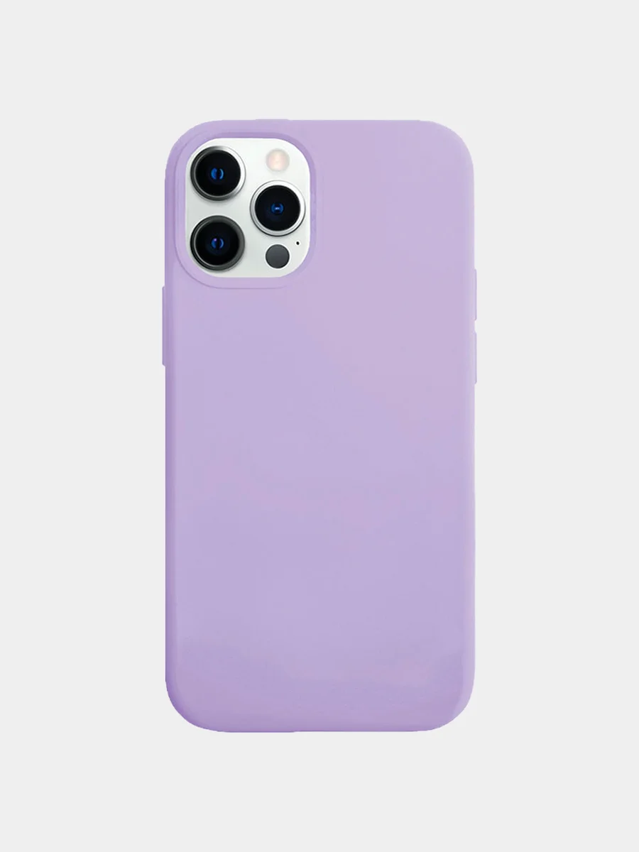 Лавандовый чехол силиконовый для iPhone Silicone Case Max 12, 12 Pro, 12 Pro Max
