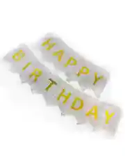 Серебряный гирлянда на День Рождения "Happy Birthday"