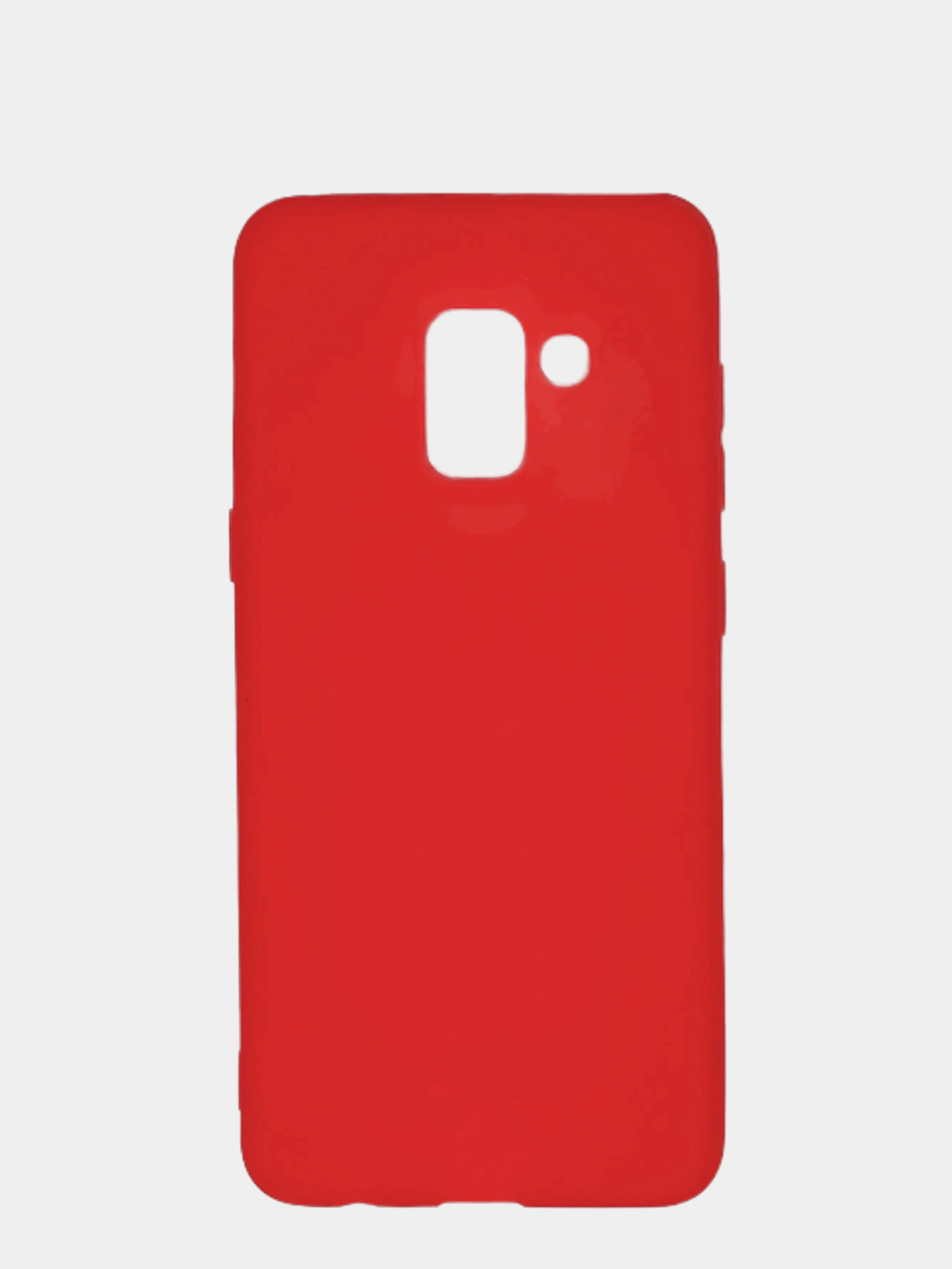 Красный чехол Samsung Galaxy A8 2018 / Самсунг Галакси А8 2018 силиконовый цветной матовый