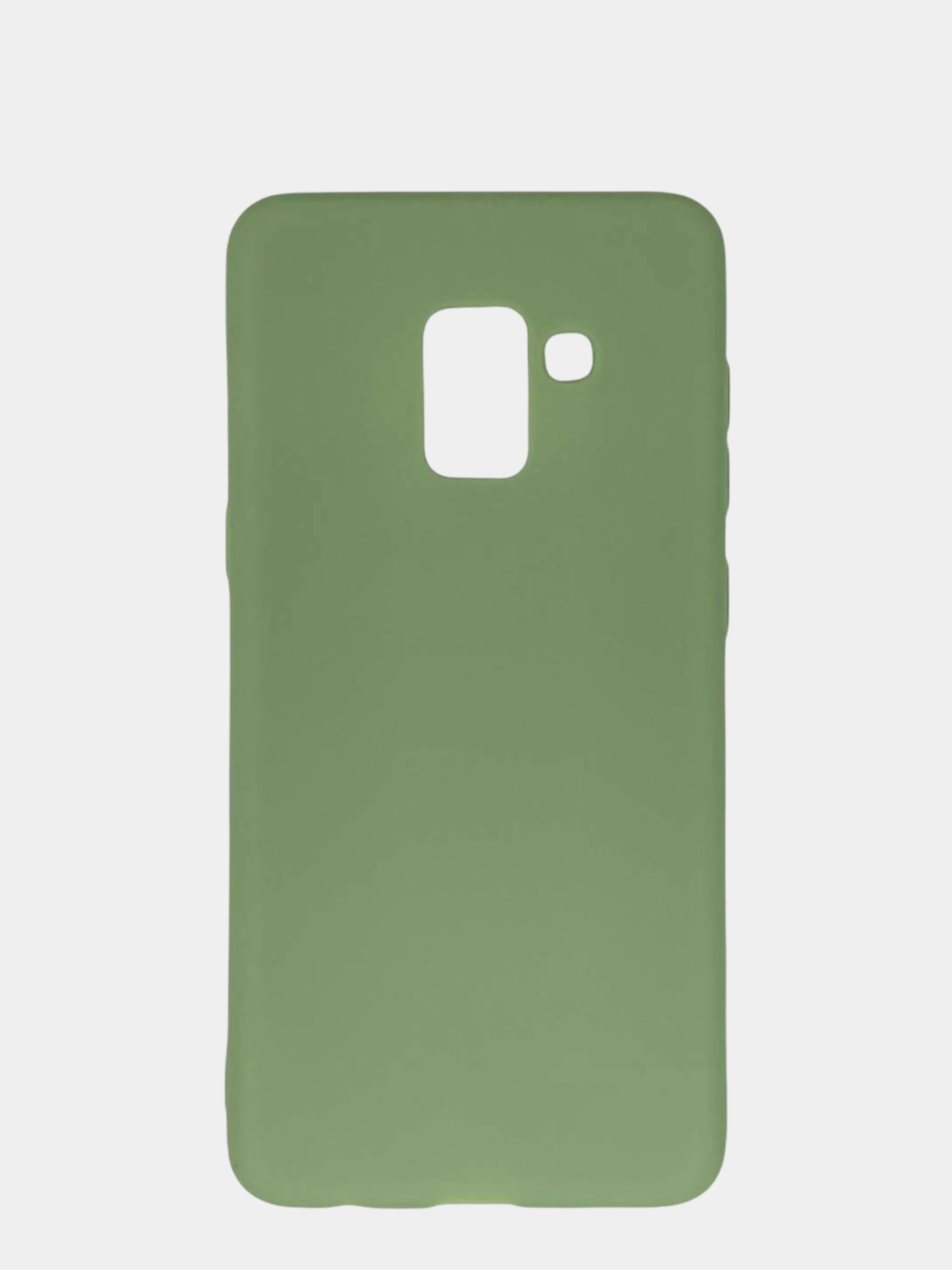 Лесной зеленый чехол Samsung Galaxy A8 2018 / Самсунг Галакси А8 2018 силиконовый цветной матовый