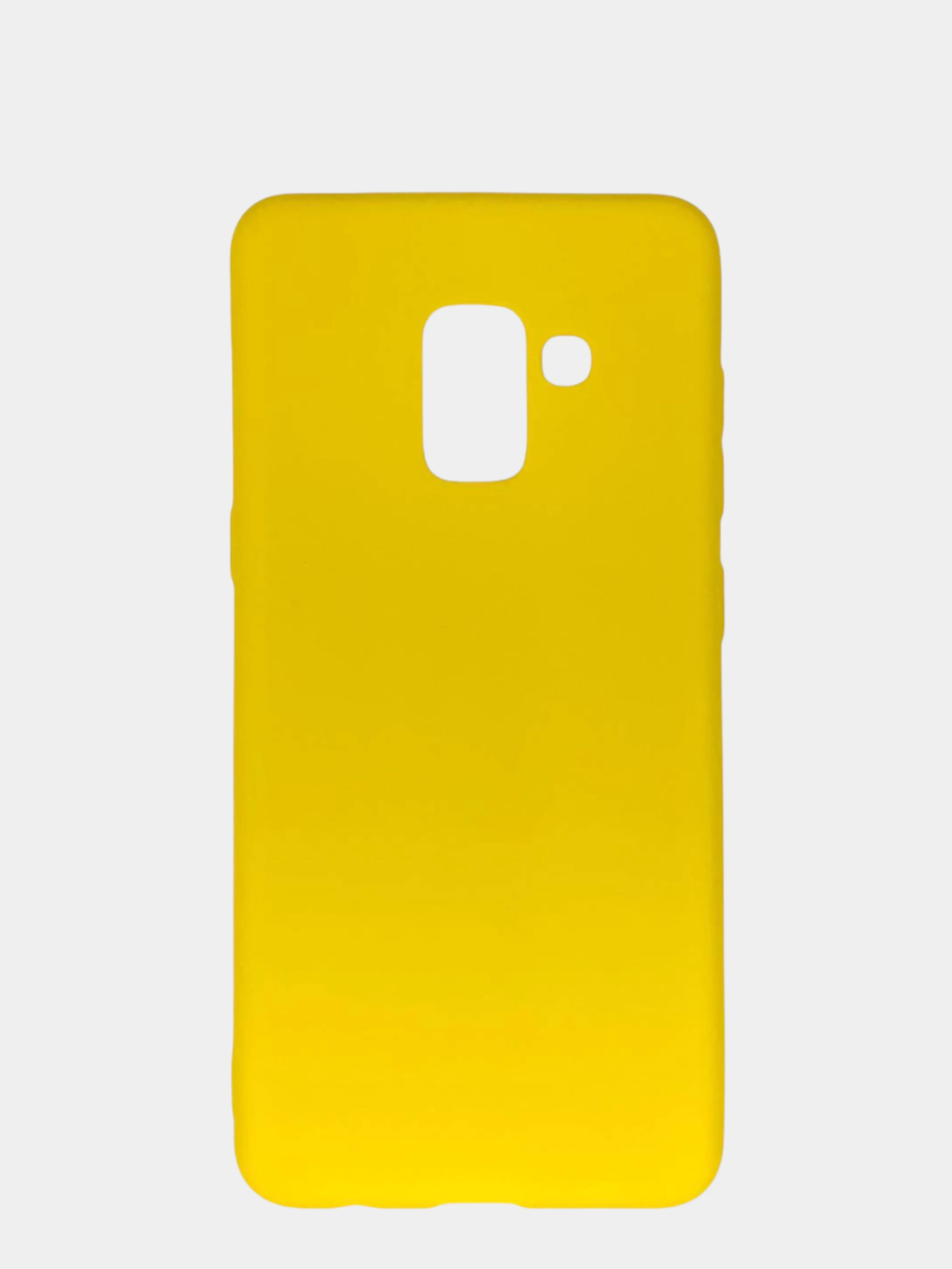 Желтый чехол Samsung Galaxy A8 2018 / Самсунг Галакси А8 2018 силиконовый цветной матовый