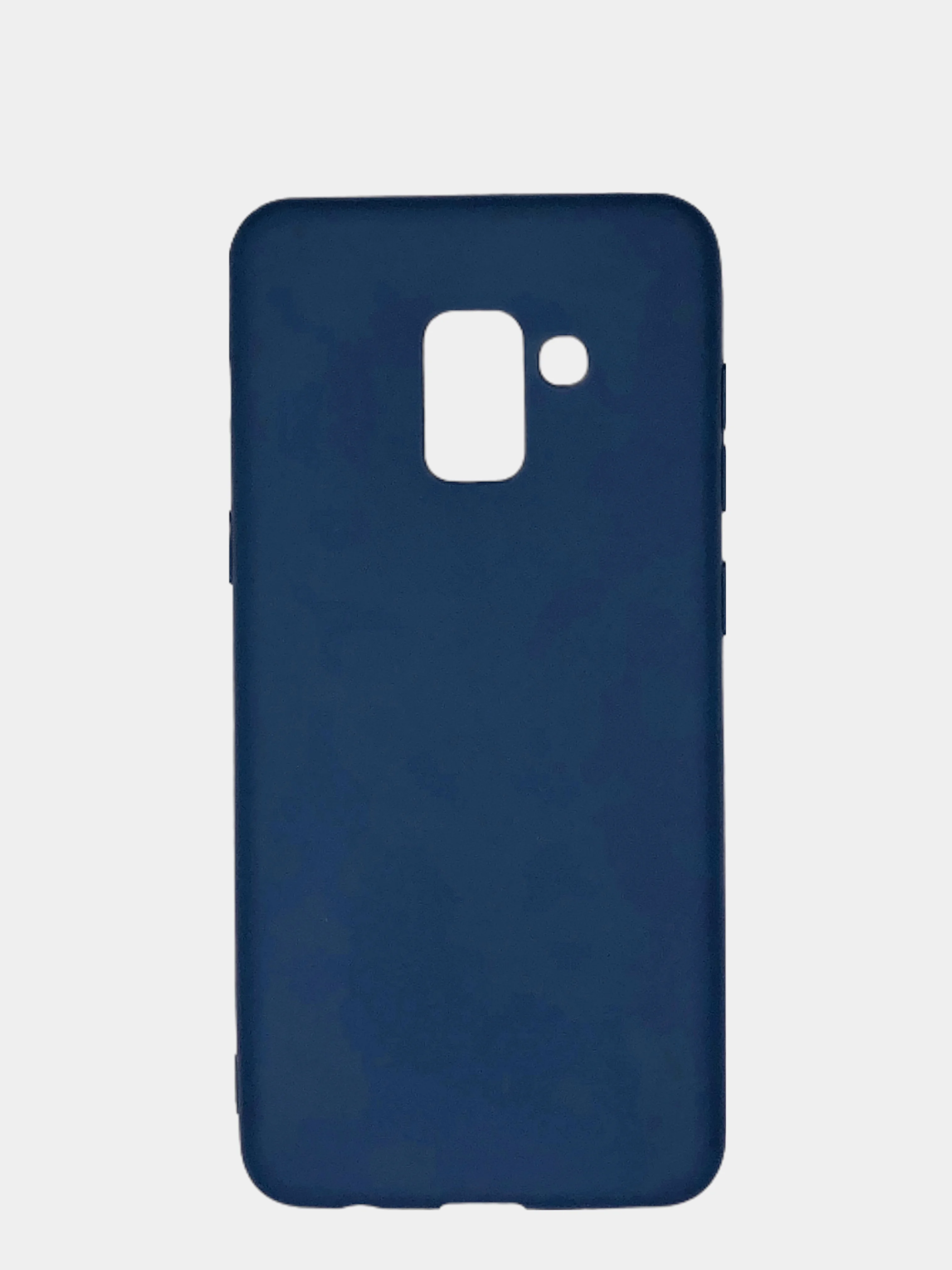 Темно-синий чехол Samsung Galaxy A8 2018 / Самсунг Галакси А8 2018 силиконовый цветной матовый