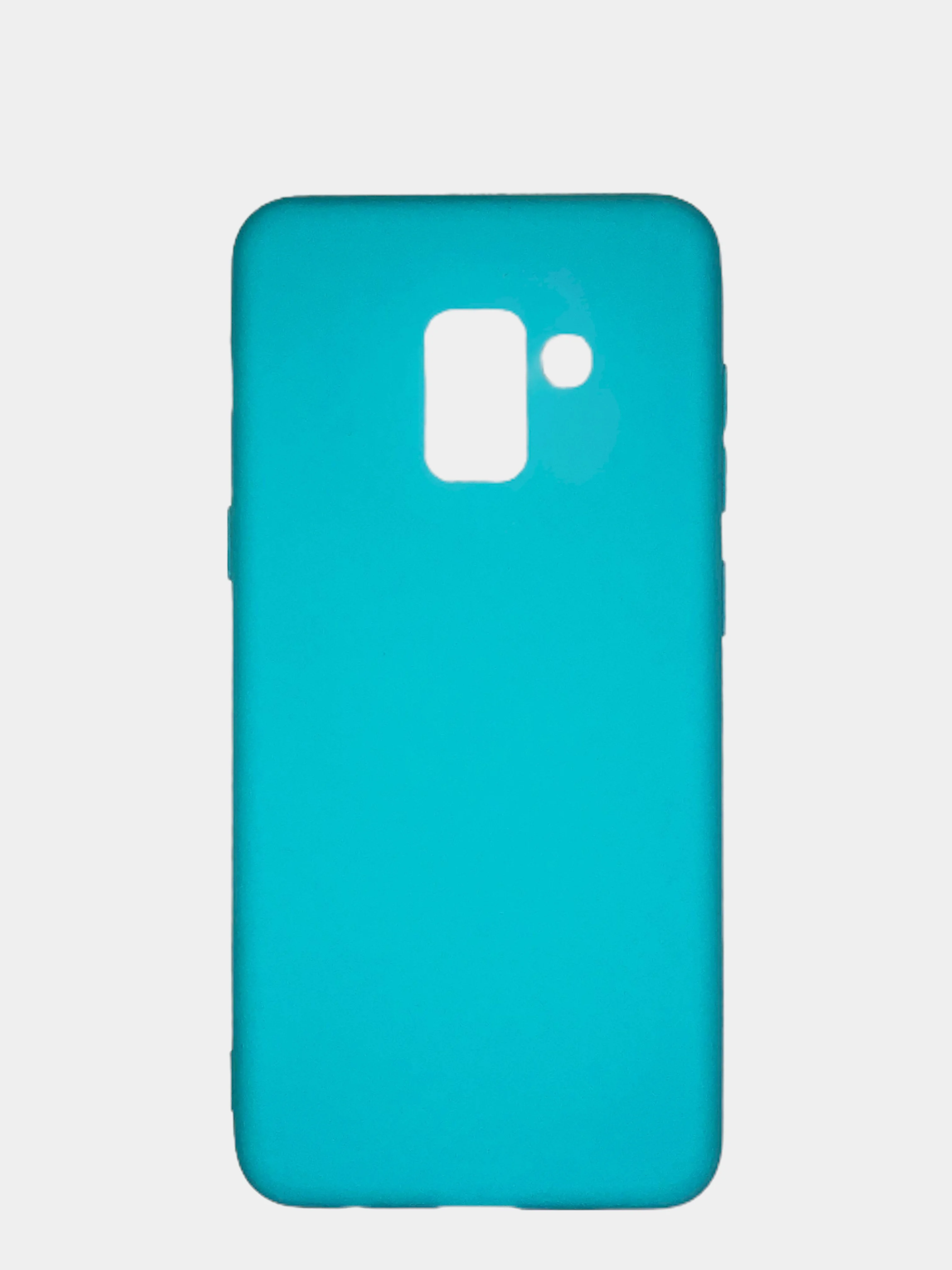 Бирюзовый чехол Samsung Galaxy A8 2018 / Самсунг Галакси А8 2018 силиконовый цветной матовый