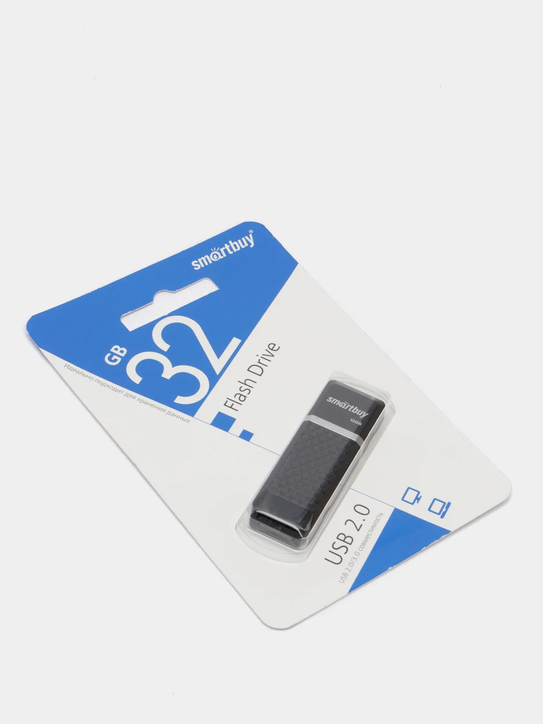 USB Флеш накопитель 32 ГБ SmartBuy Quartz флешка, черный