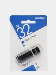 USB Флеш накопитель 32 ГБ SmartBuy Quartz флешка, черный
