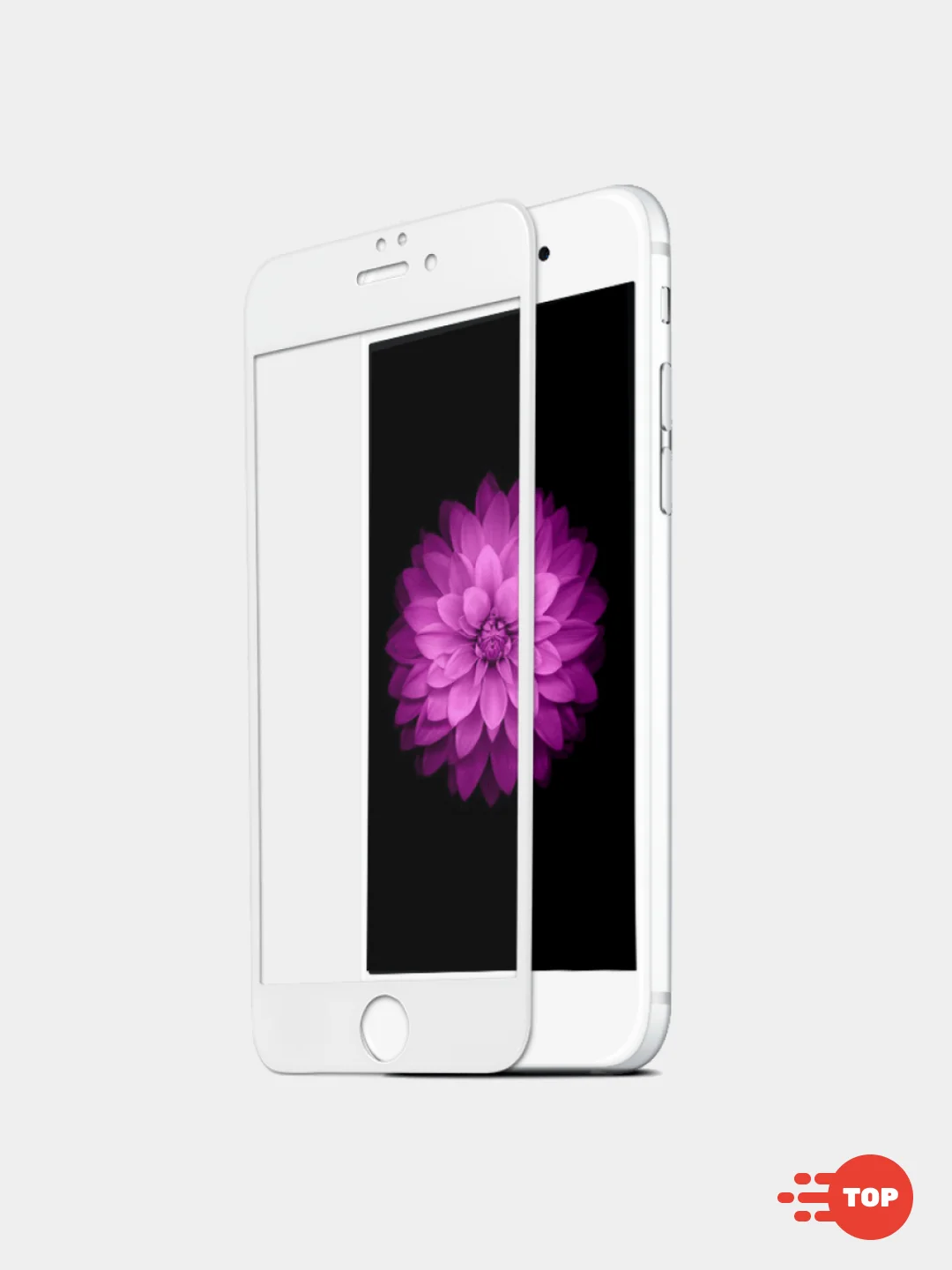 Защитное стекло "Антишпион" (Privacy) для iPhone 7 / 8 / 7+ / 8+, белый, черный