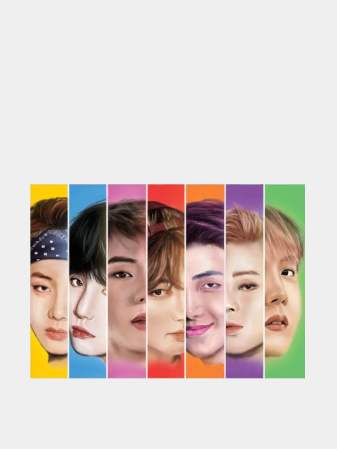 Коралловый меланж конверт подарочный для денег с фото открыткой k-pop "BTS"