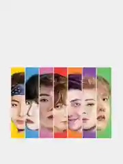 Коралловый меланж конверт подарочный для денег с фото открыткой k-pop "BTS"