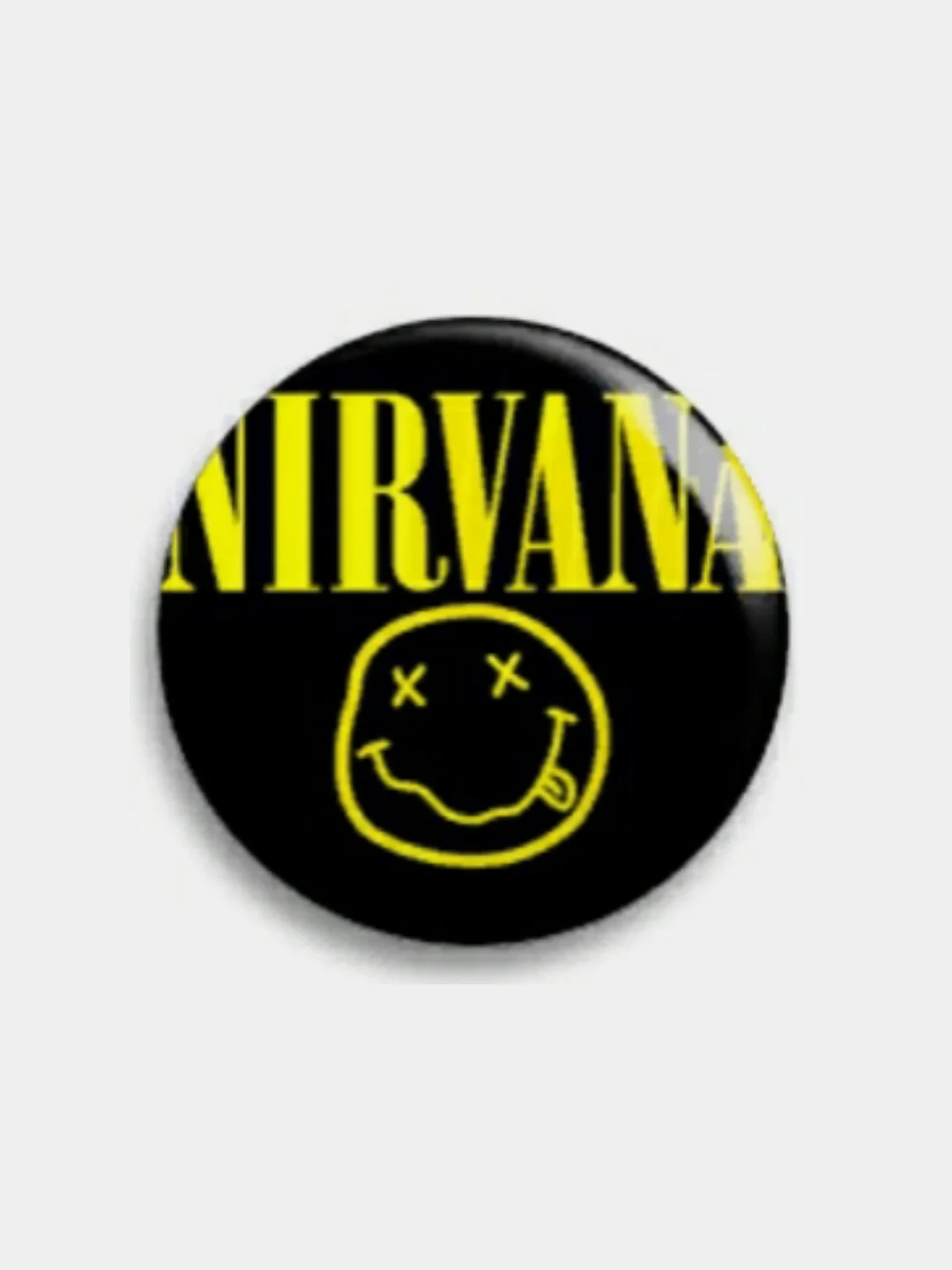 Серый значки Nirvana большие 56 мм, Нирвана