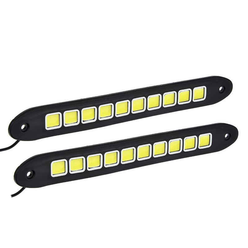 Дневные ходовые огни, LED 40шт, гибкий резин. корп., 260мм, 12V, белый, 2шт