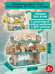 Сборная модель Тутси "Лукоморье В гостях у сказки" мебель и фигуры в комплекте 1-145-2021