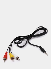 Кабель 3RCA-AUX (3 тюльпана + джек) 1.5 метра  аудио переходник