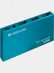 Универсальный USB разветвитель Defender Septima Slim USB2.0, 7портов,блок питания2A