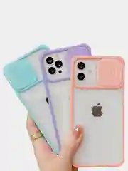 Бирюзовый чехол с защитой камеры для iPhone 12/12 PRO