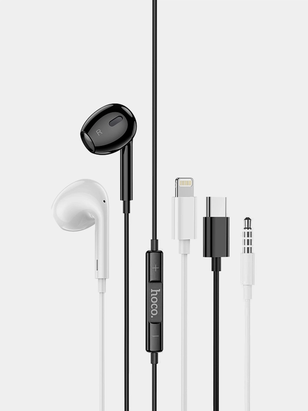 Наушнинки с микрофоном Hoco M1 Max (3.5mm/Type-C/Lightning)