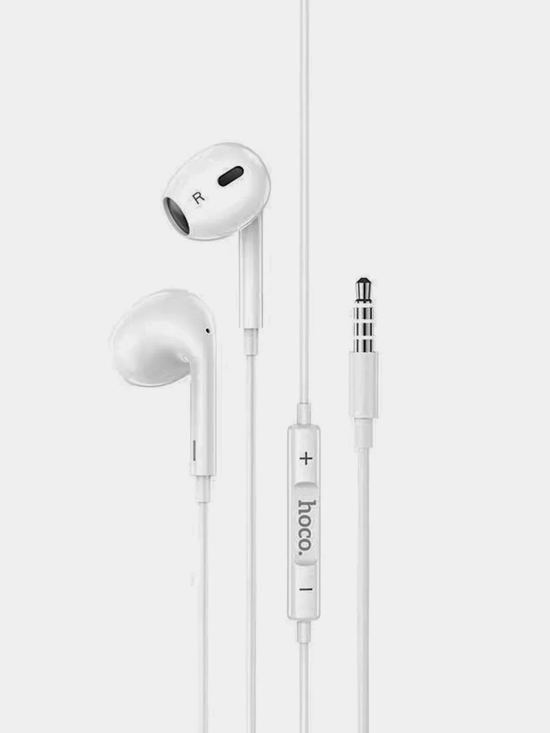 Белый наушнинки с микрофоном Hoco M1 Max (3.5mm/Type-C/Lightning)