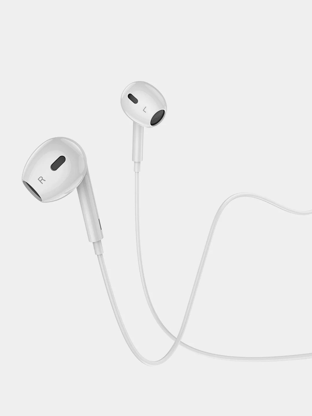 Белый наушнинки с микрофоном Hoco M1 Max (3.5mm/Type-C/Lightning)